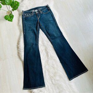 NWOT True Religion Disco Joey Big T Rhinestone Flare Denim Jeans Size 29